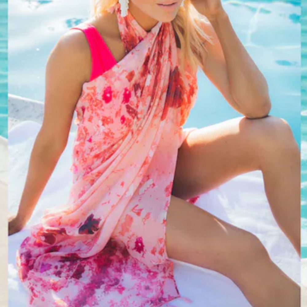 Peter Som Dream Floral Print Sarong 🌸